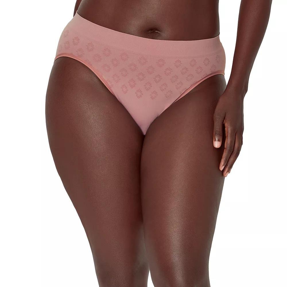 Women's Bali® Confident Light Leak & Period Protection Hi-Cut Panty DFSLH1, Size: Large, Smokey Purple Mauve Product Image