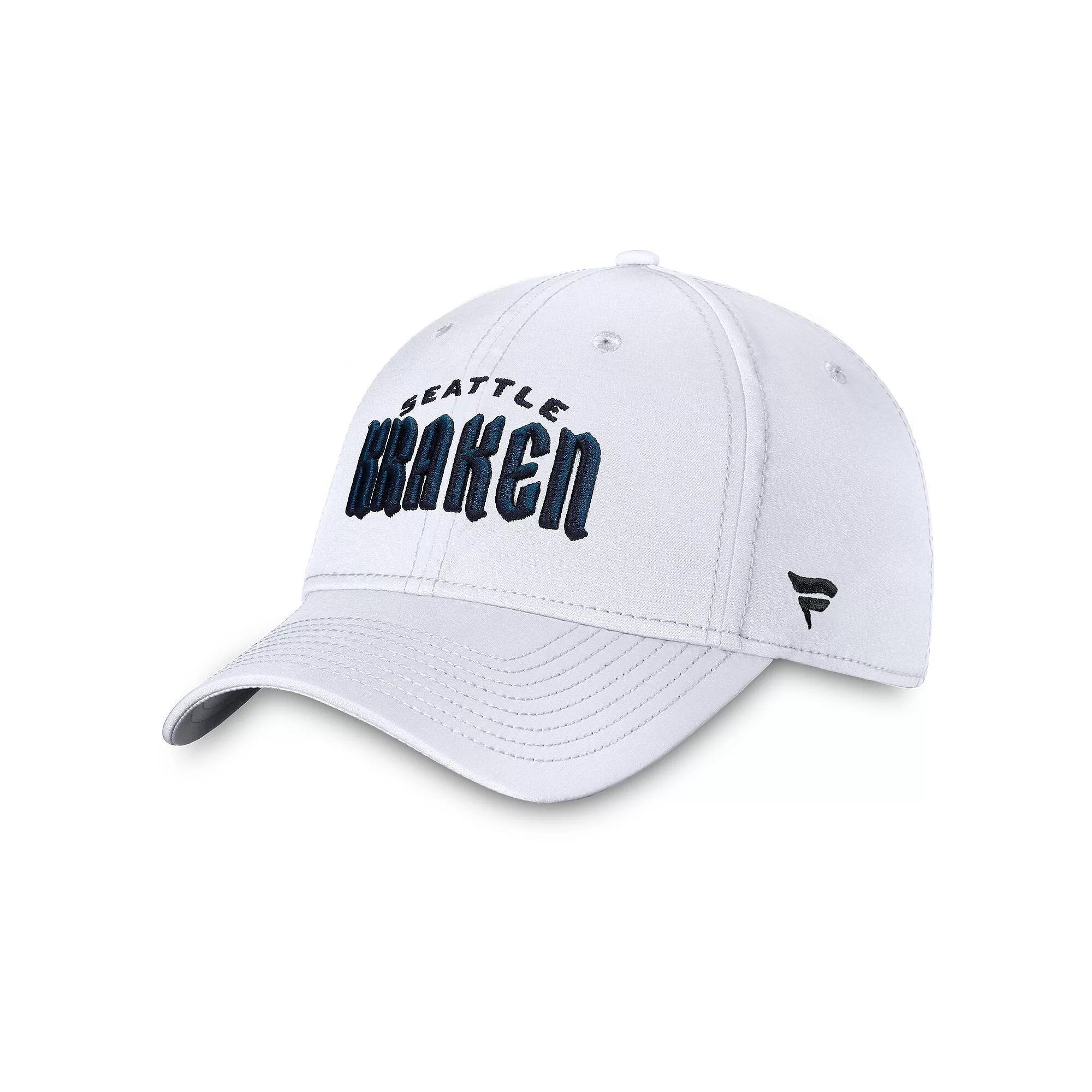 Men's Fanatics Branded White Seattle Kraken Wordmark Flex Hat, Size: Medium/Large, Krk White Product Image