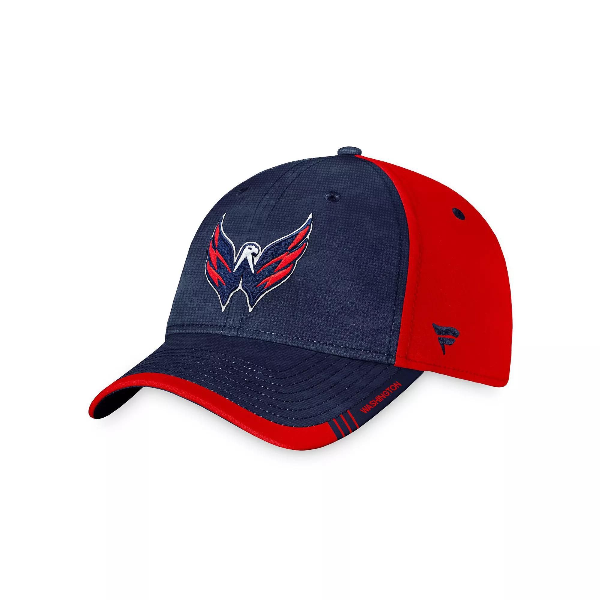 Men's Fanatics Branded Navy/Red Washington Capitals Authentic Pro Rink Camo Flex Hat, Size: Small/Medium, Blue Product Image