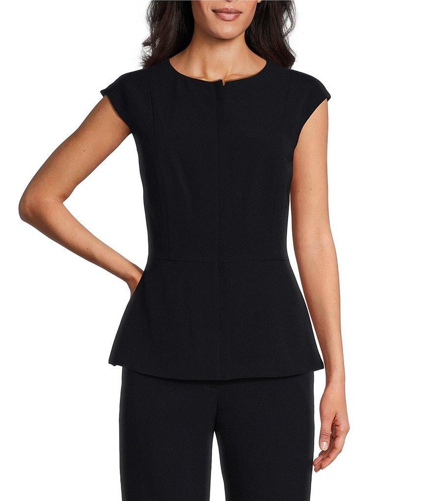 Preston & York Pamela Sleeveless Boat Neck Crepe Vest Product Image