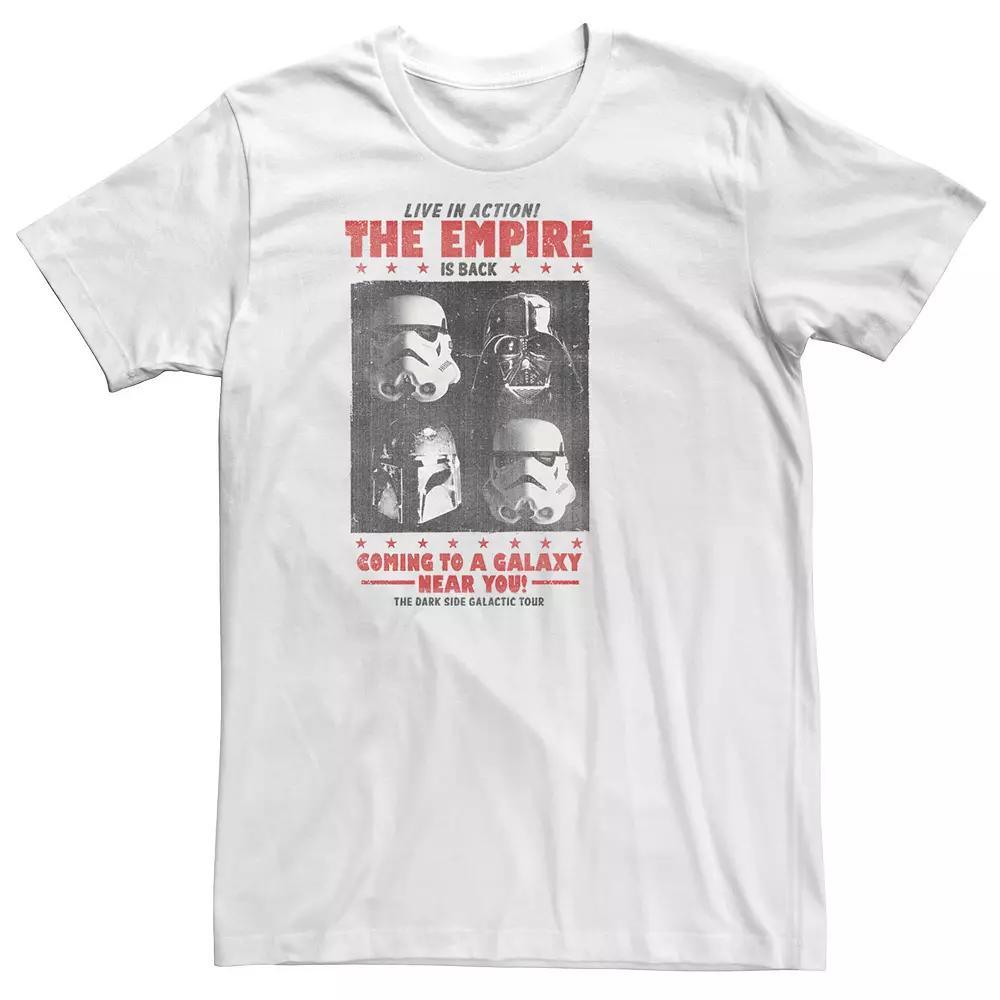 Big & Tall Star Wars The Empire Arrival Poster Tee, Men's, Size: XL Tall, White Product Image