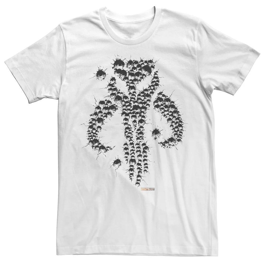 Men's The Mandalorian Mythosaur Bullet Hole Tee, Size: Small, White Product Image
