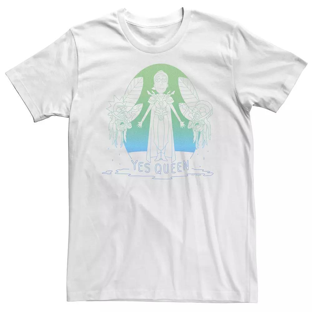 Big & Tall Rick & Morty Yes Queen Summer Tee, Men's, Size: 3XL, White Product Image
