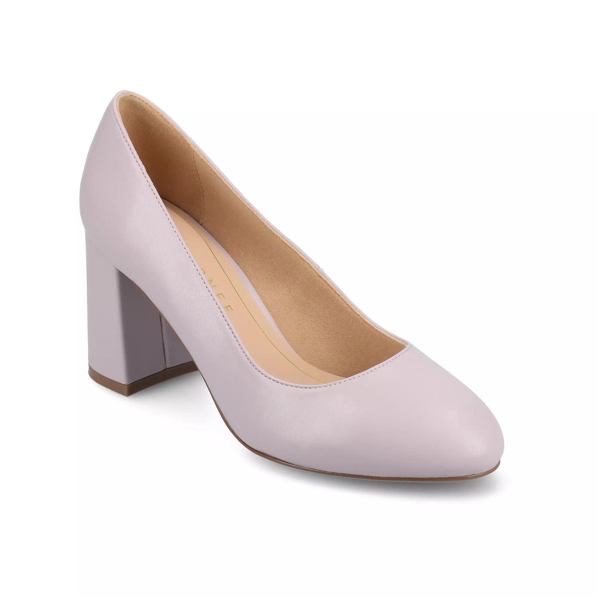 Journee Seraphina Covered Block Heel Womens Shoes Purple Product Image