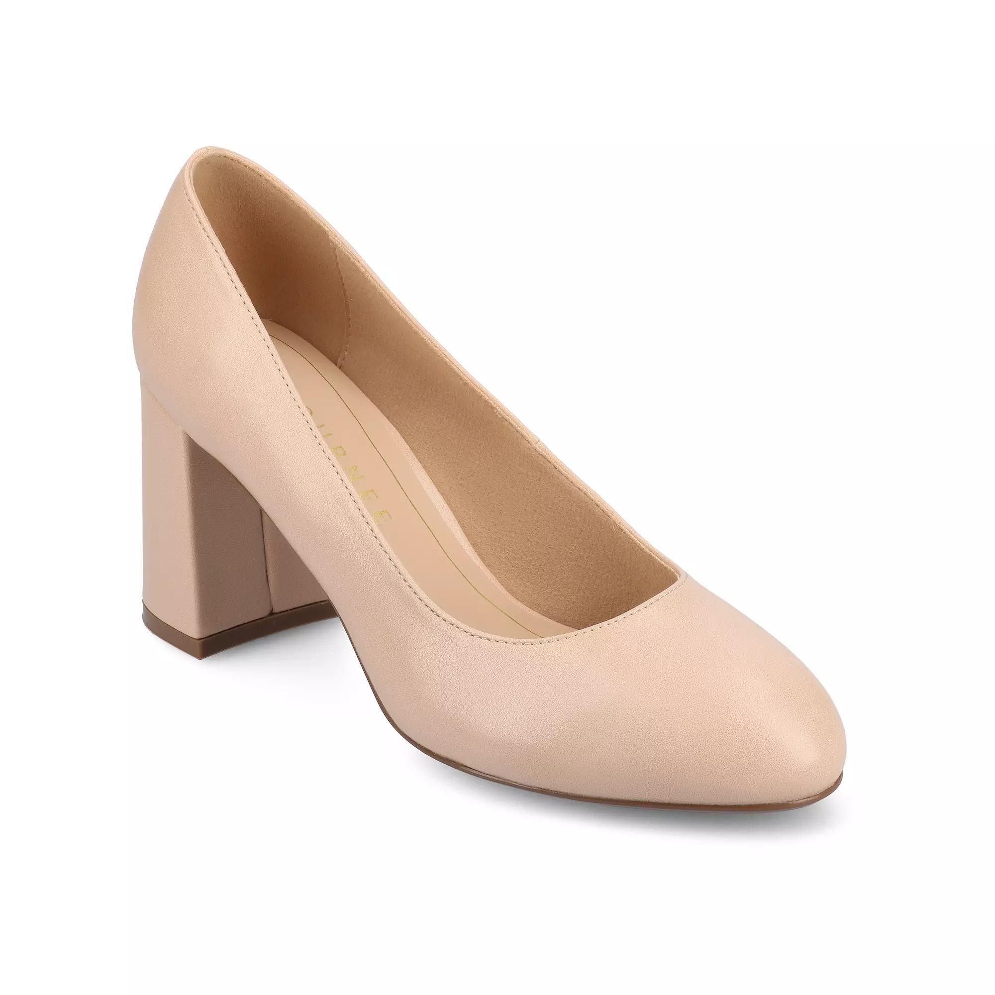 Journee Seraphina Covered Block Heel Womens Shoes Product Image