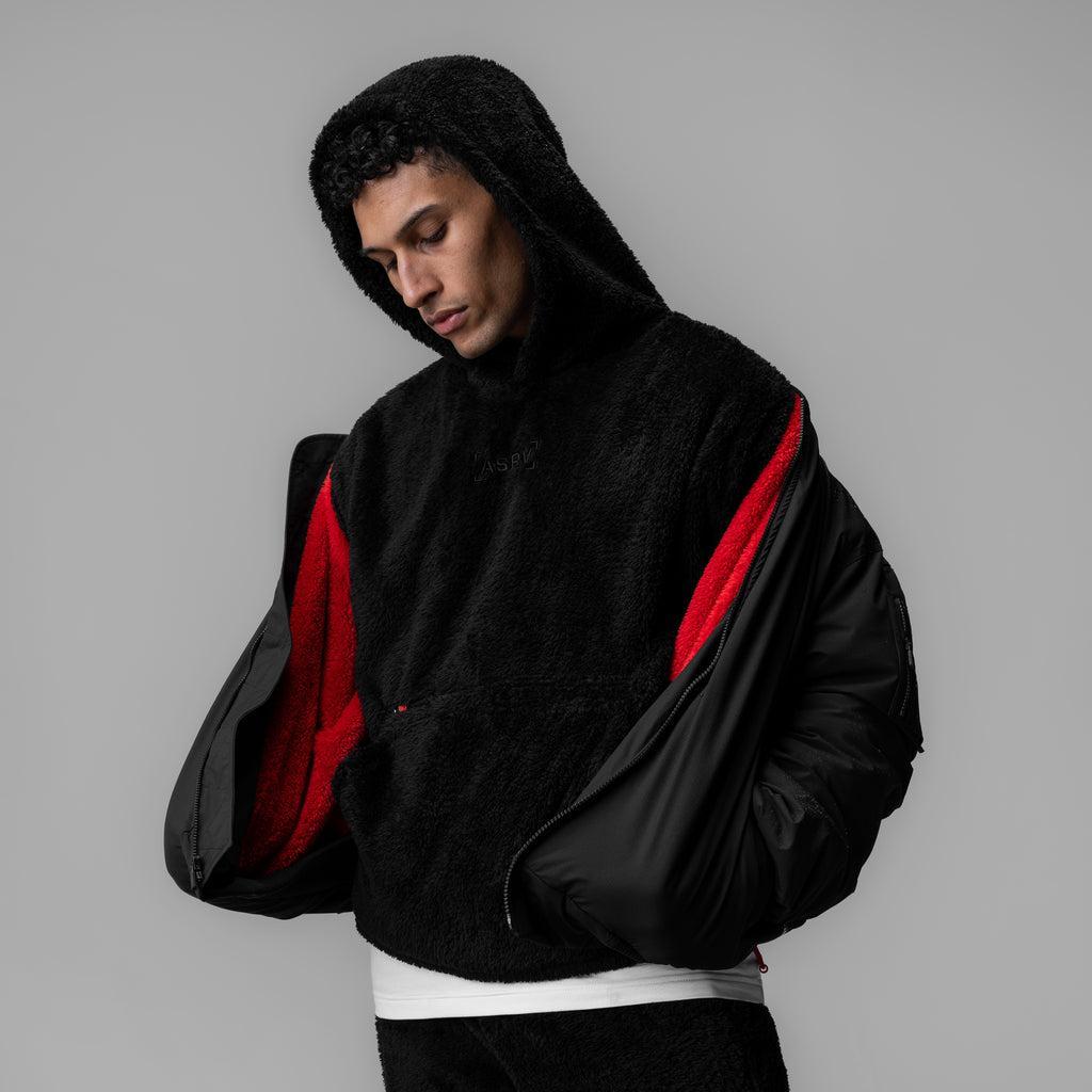 1003. Sherpa-Lined Insulated Bomber Jacket - Black Product Image