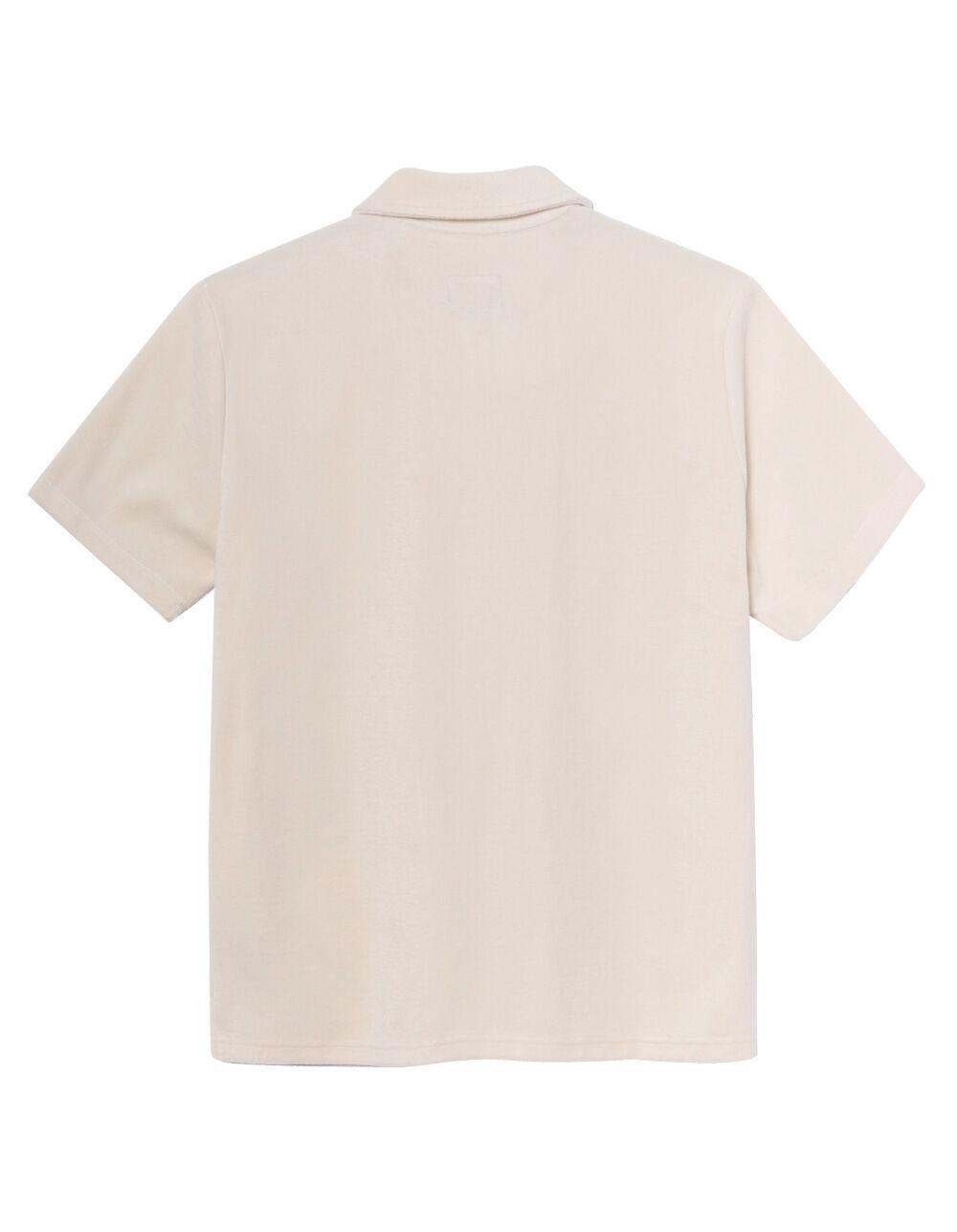 DARK SEAS Jethro Mens Zip-Up Polo Shirt - CREAM Product Image