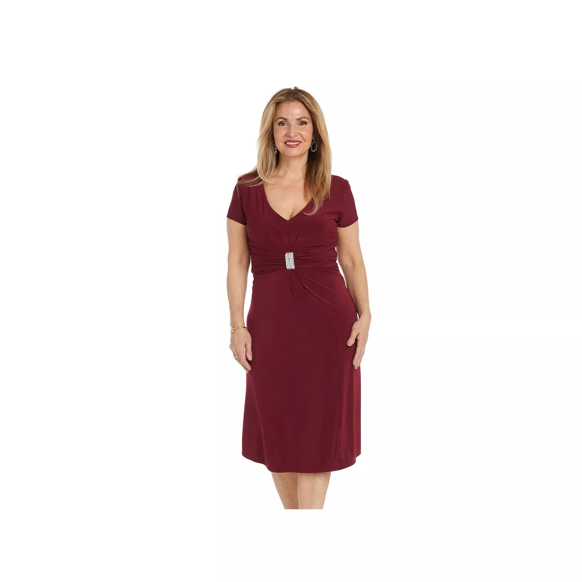 Women's R&M Richards Sculpt Waist Fit And Flare Dress, Size: 12, Black Product Image