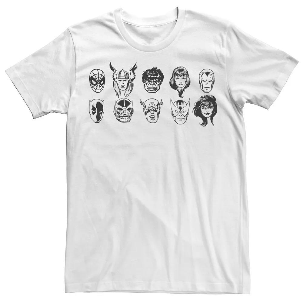 Men's Marvel Comic Ink Heroes Group Shot Tee, Size: XL, White Product Image
