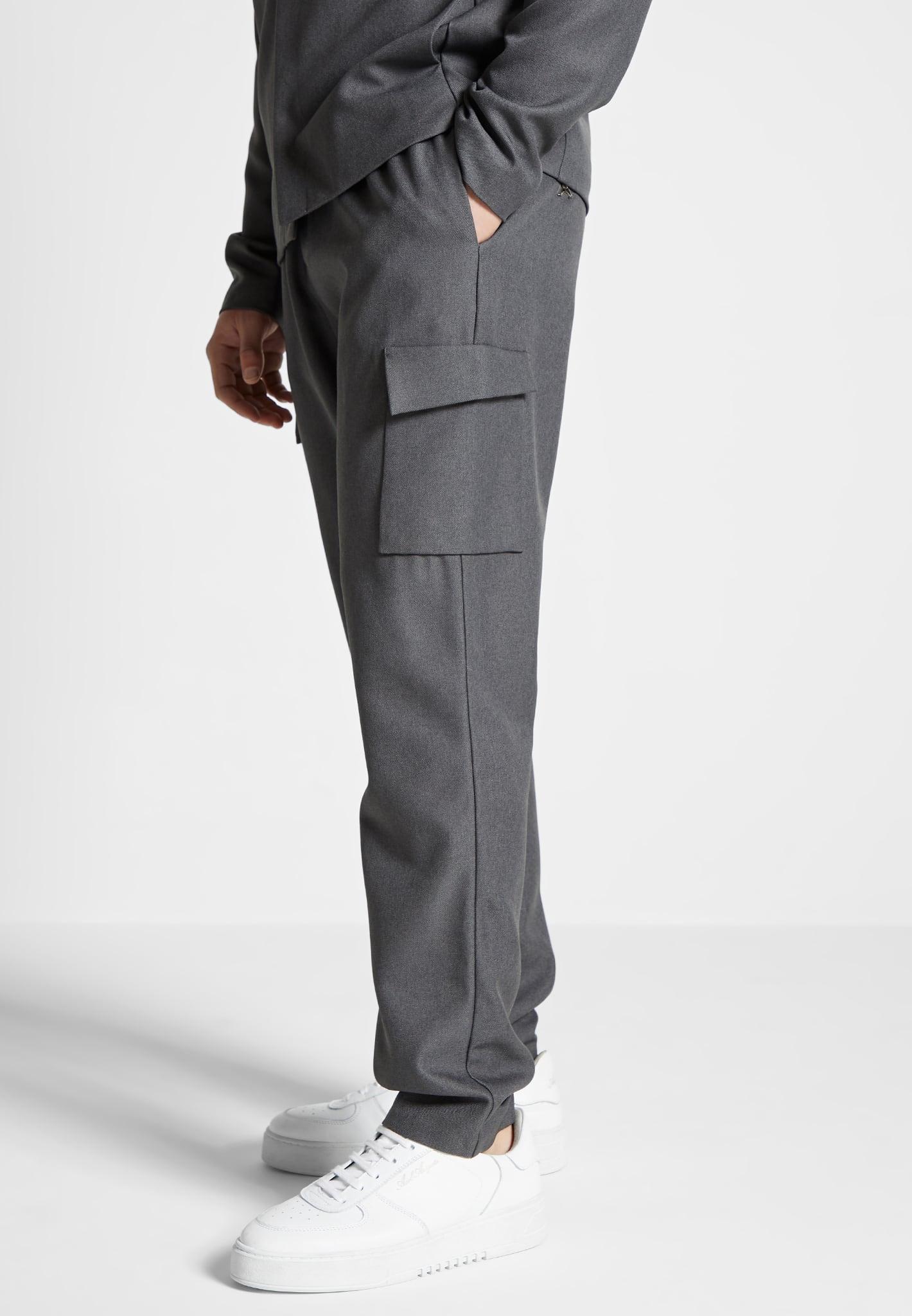 Angular Pocket Cargo Pants - Grey Marl Male Product Image