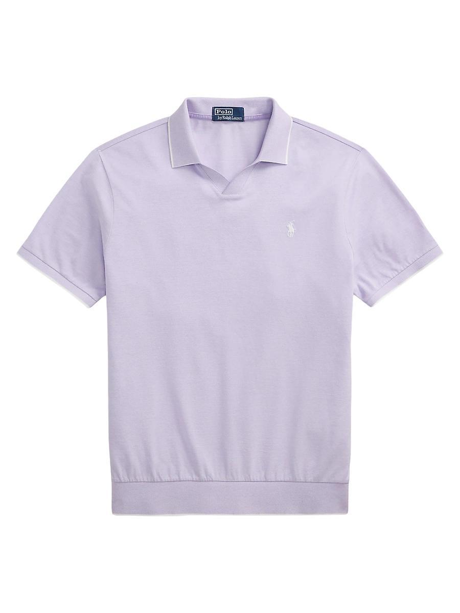 Mens Jacquard Mesh Polo Shirt Product Image