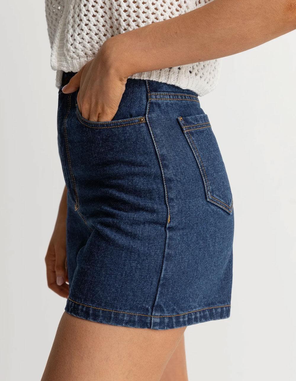 RHYTHM Escape Womens Denim Shorts - DENIM Product Image