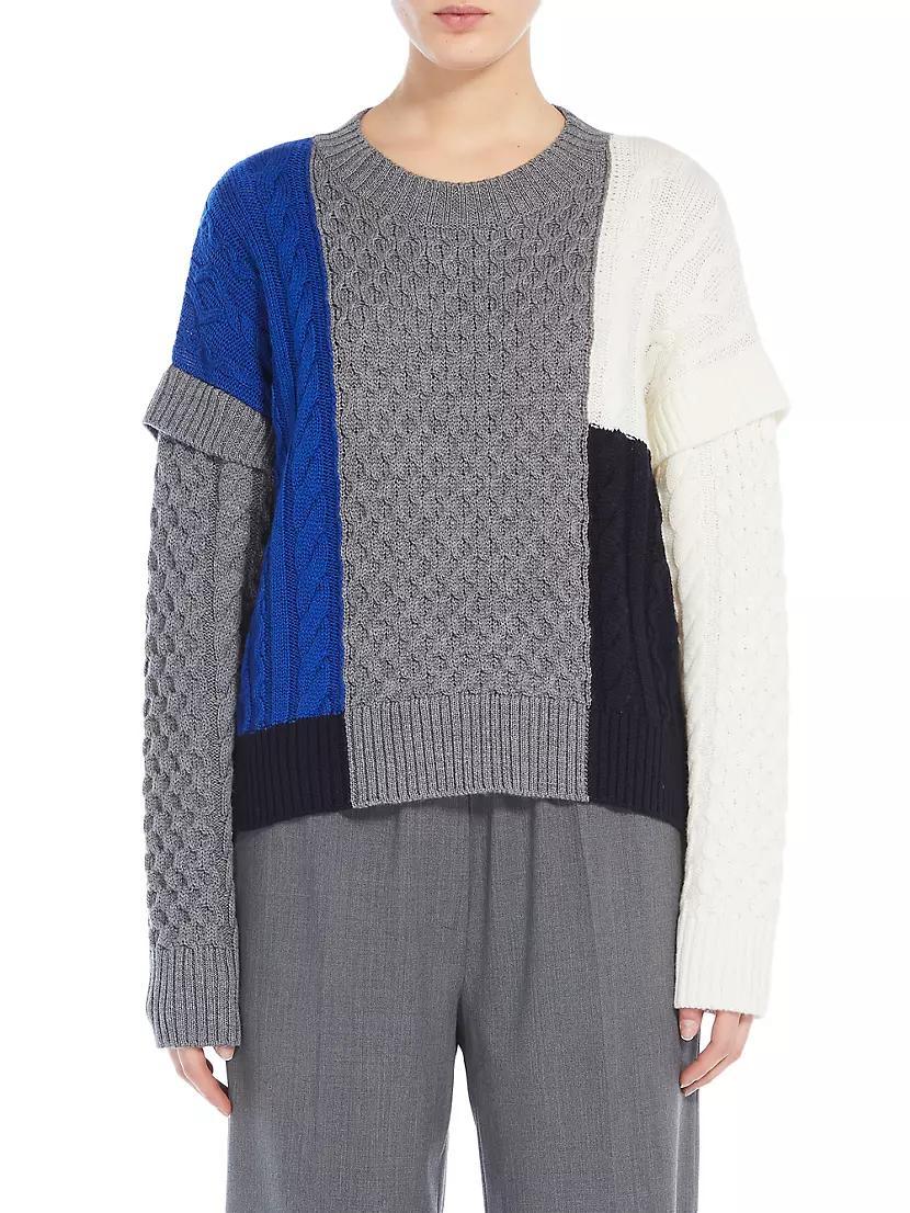 Mestre Virgin-Wool Cable-Knit Crewneck Sweater Product Image