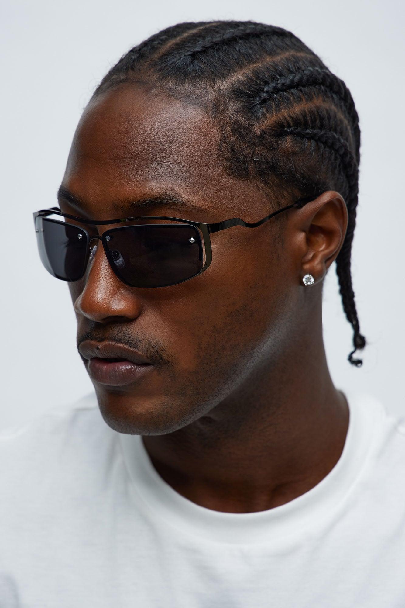Squiggled Sunglasses - Black Male Product Image