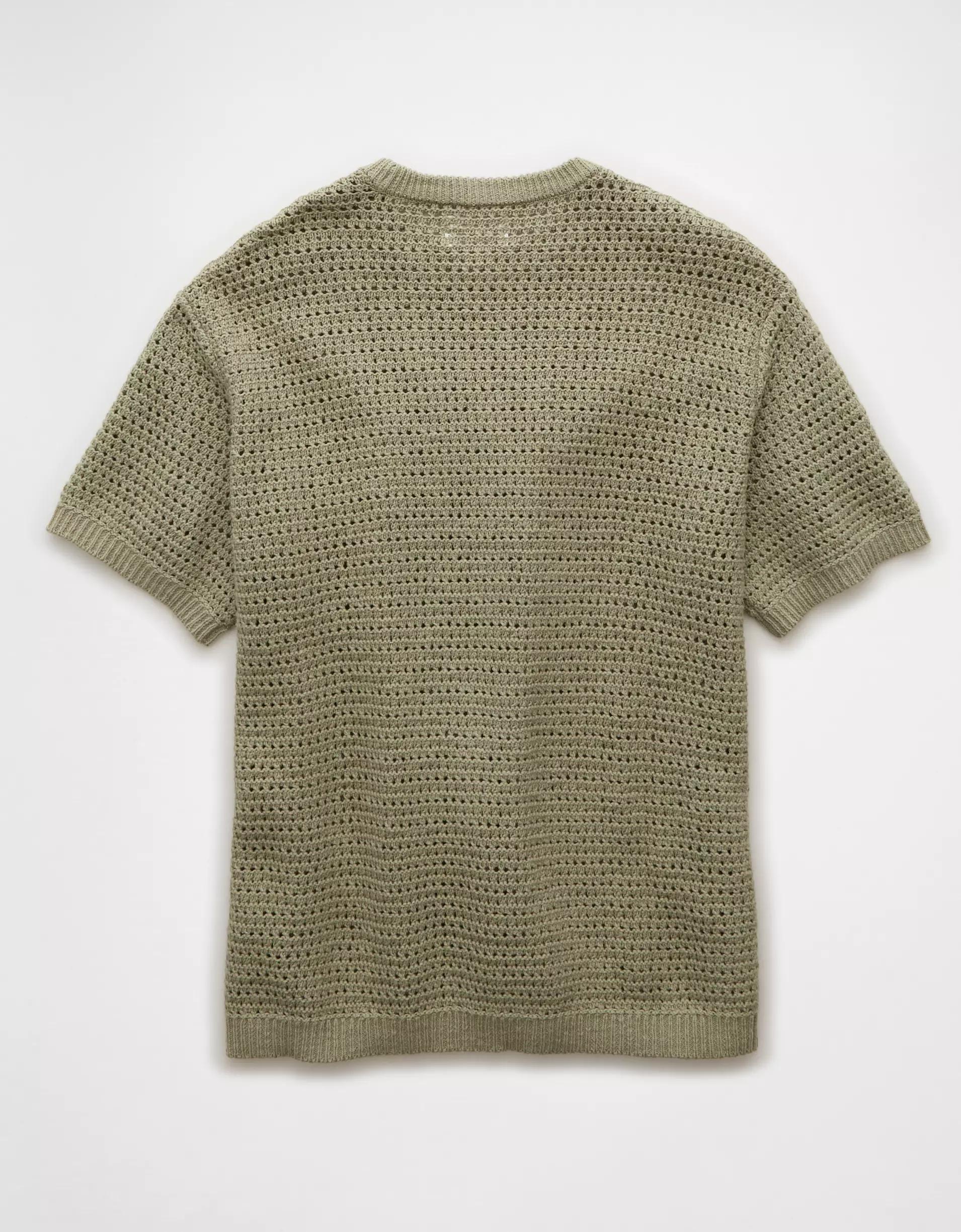 AE Open Knit Sweater T-Shirt Product Image