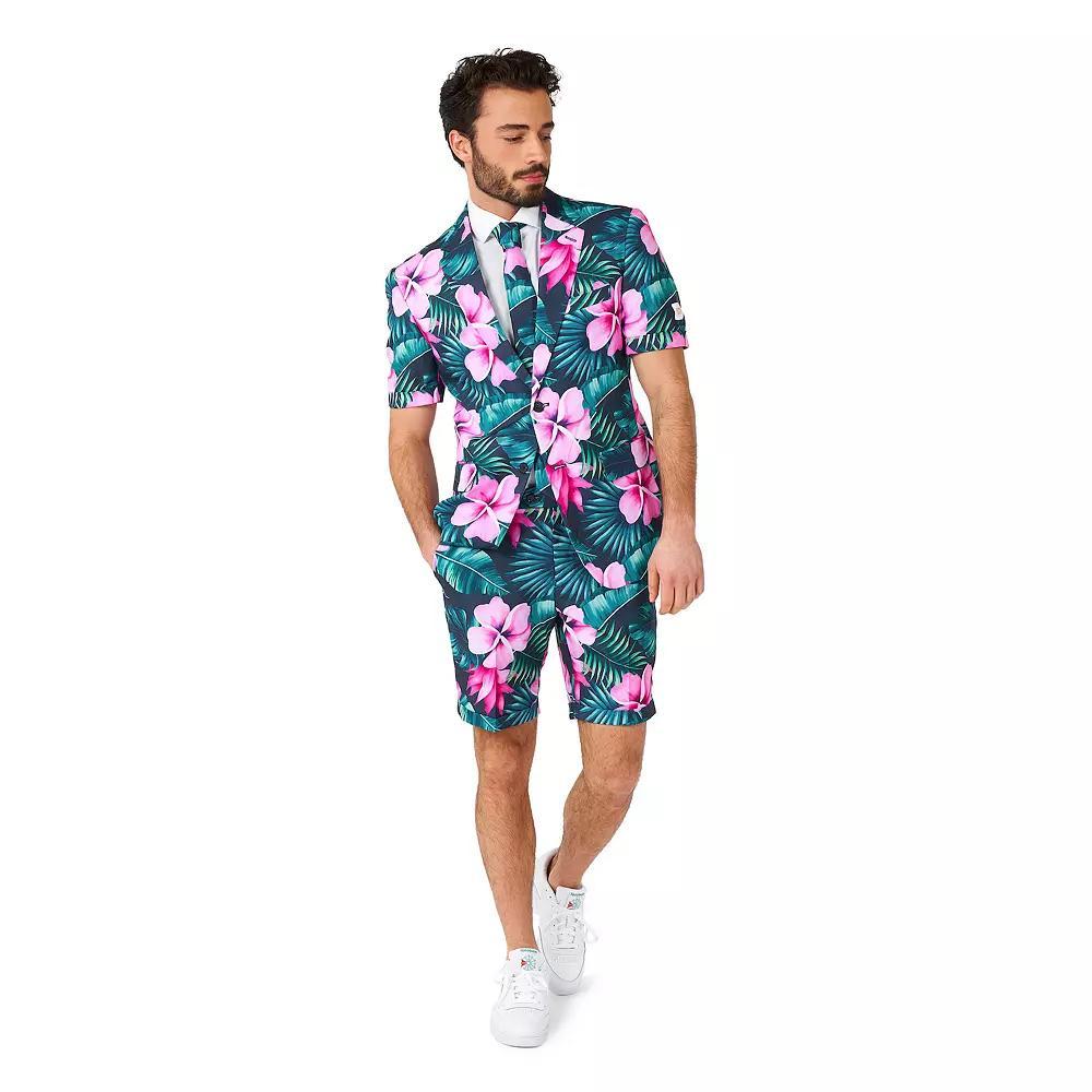 Men's OppoSuits Modern-Fit 3-pc. Hawaiian Suit & Tie Set, Size: 48 - Regular, Summer Hawaii Grande Product Image