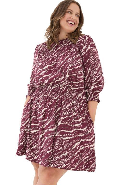 FatFace Women's Plus Size Krishan Wild Terrain Jersey Dress in Dark Red at Nordstrom, Size 20 Product Image