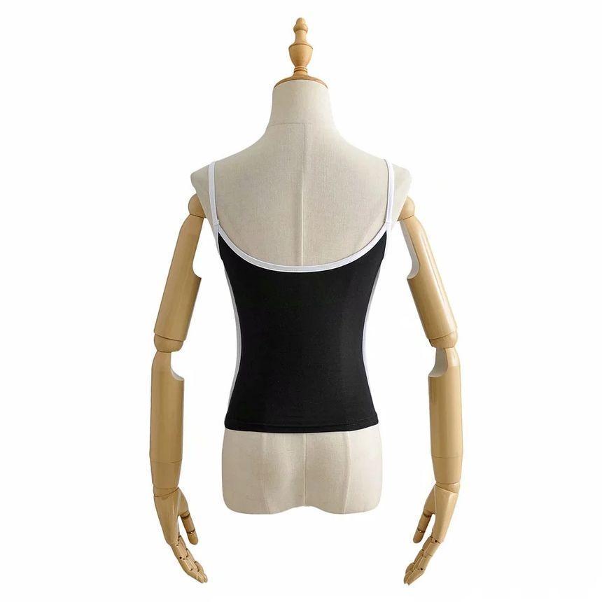 Contrast Trim Cropped Camisole Top Product Image