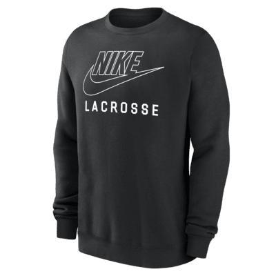 Nike Mens Swoosh Club Fleece Lacrosse Pullover Crew-Neck Sweatshirt Product Image