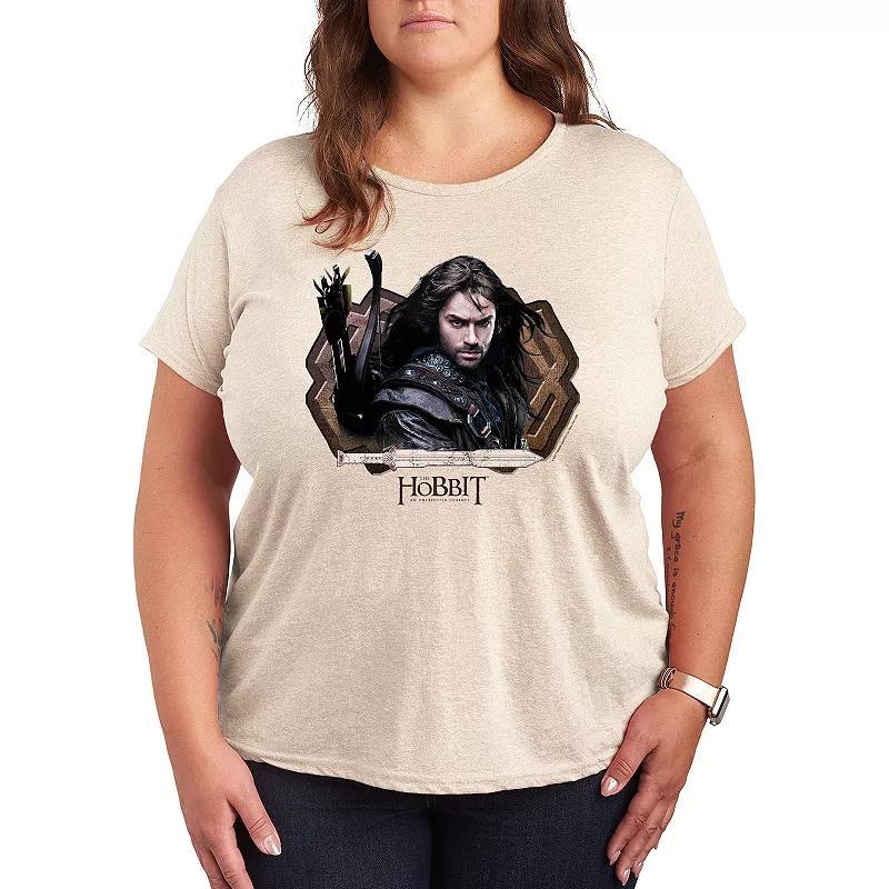 Plus The Hobbit Kili The Hobbit Graphic Tee, Womens Grey Gray Product Image