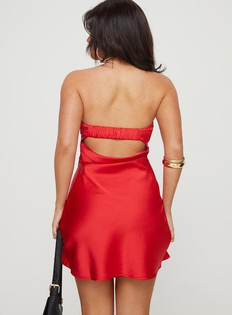 Phillipa Mini Dress Red Petite Product Image