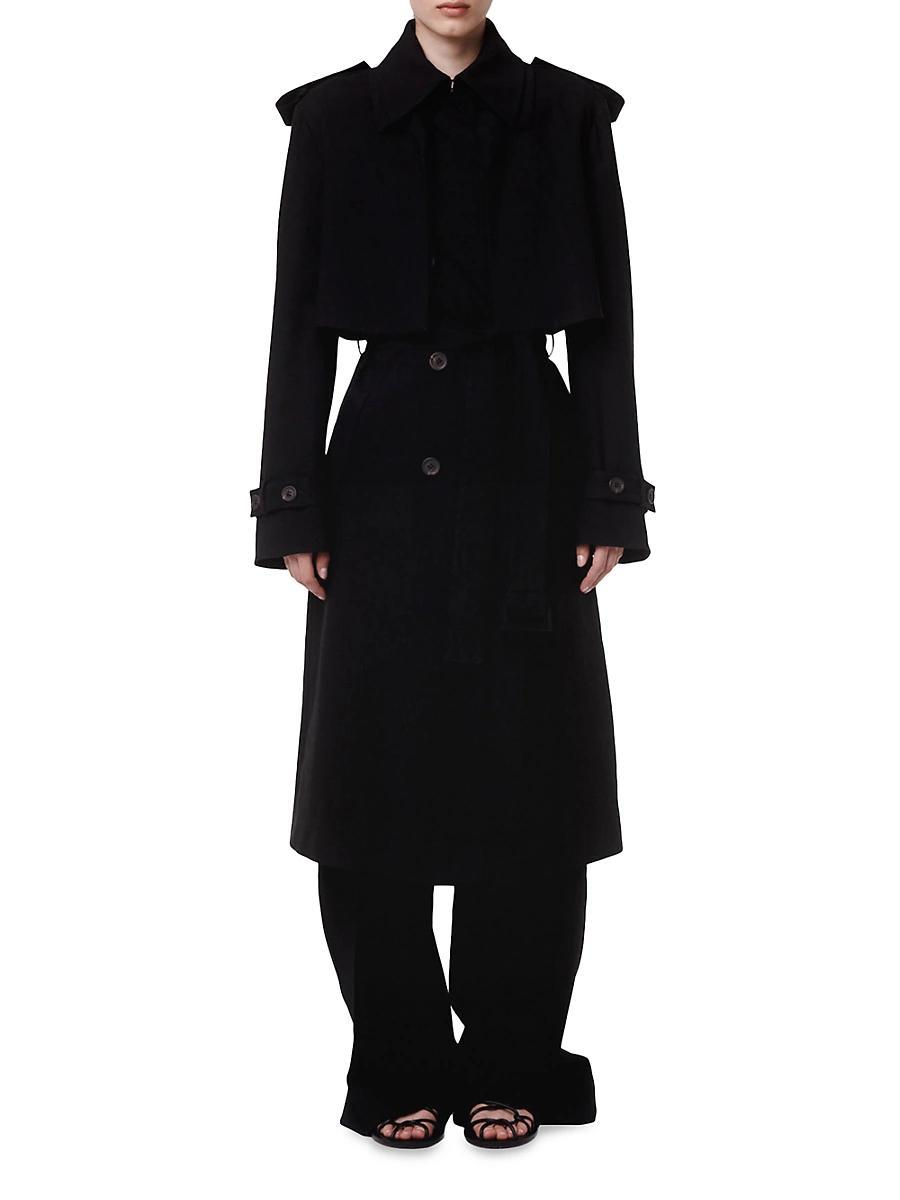 Womens Convertible Trench Coat Product Image