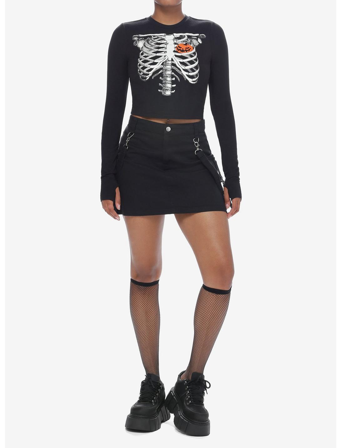Social Collision Black Cargo Suspender Mini Skirt Product Image