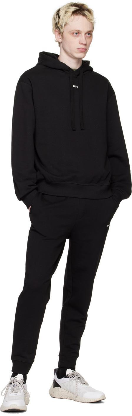 HUGO BOSS Dapo Logo-print Drawstring Hoodie In Black Product Image