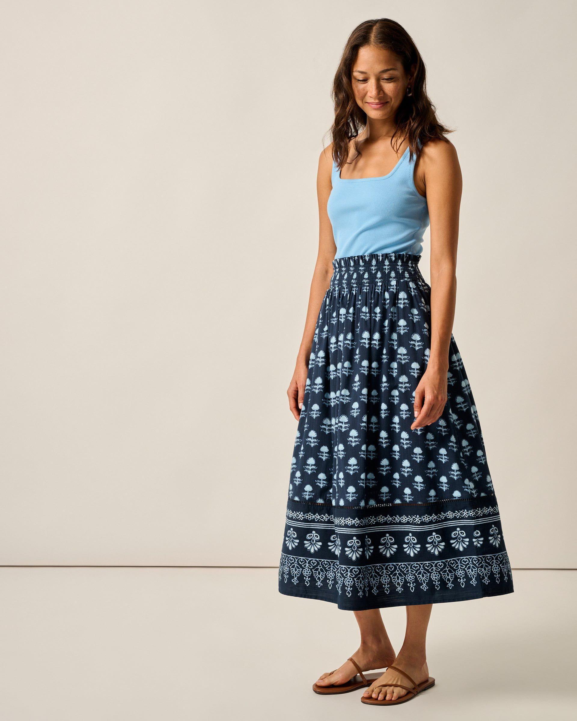 Kinsley Block Print Midi Skirt Female Product Image