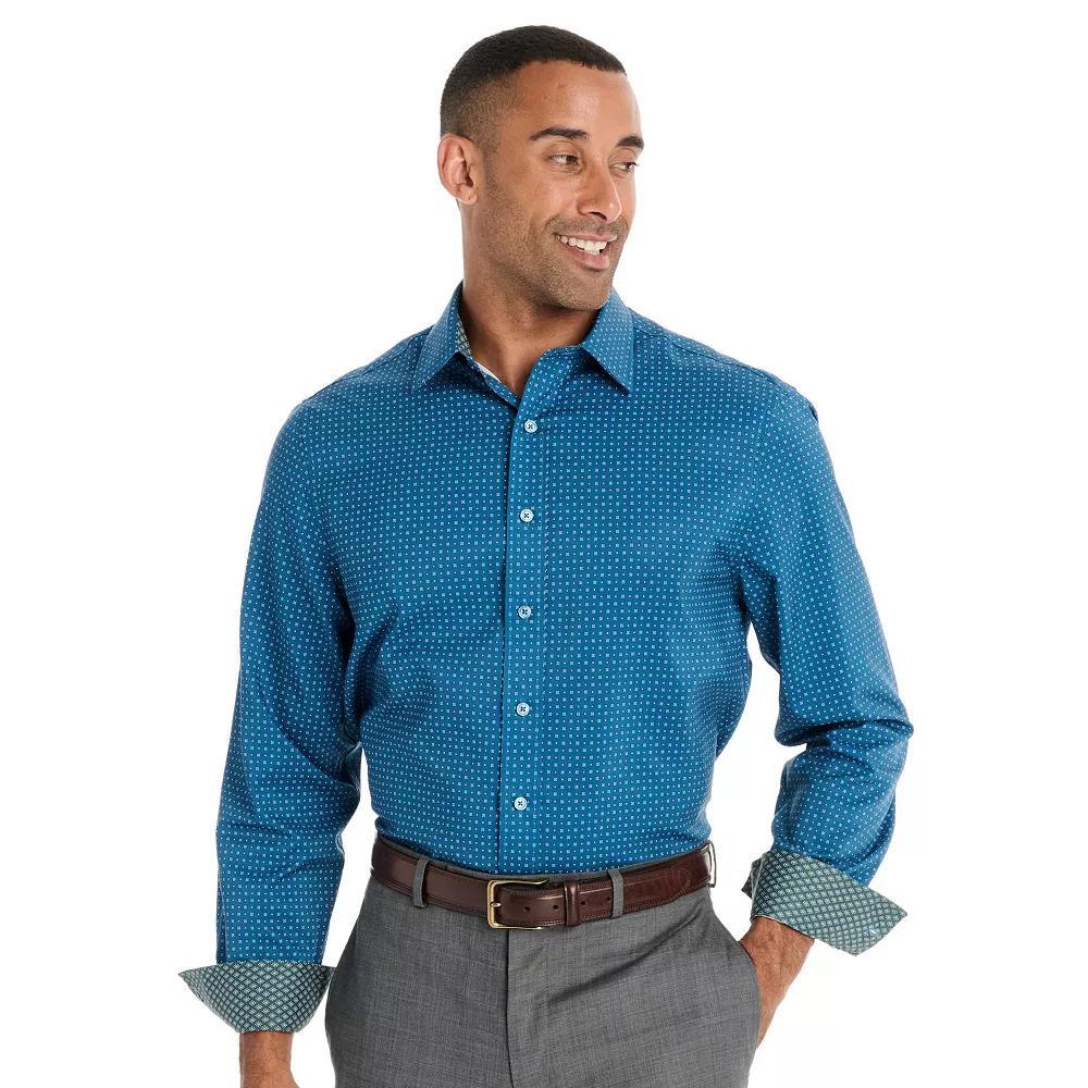 Men's Nick Graham Traveler Collection Performance Modern-Fit Stretch Dress Shirt, Size: Small 32-33, Blue Product Image
