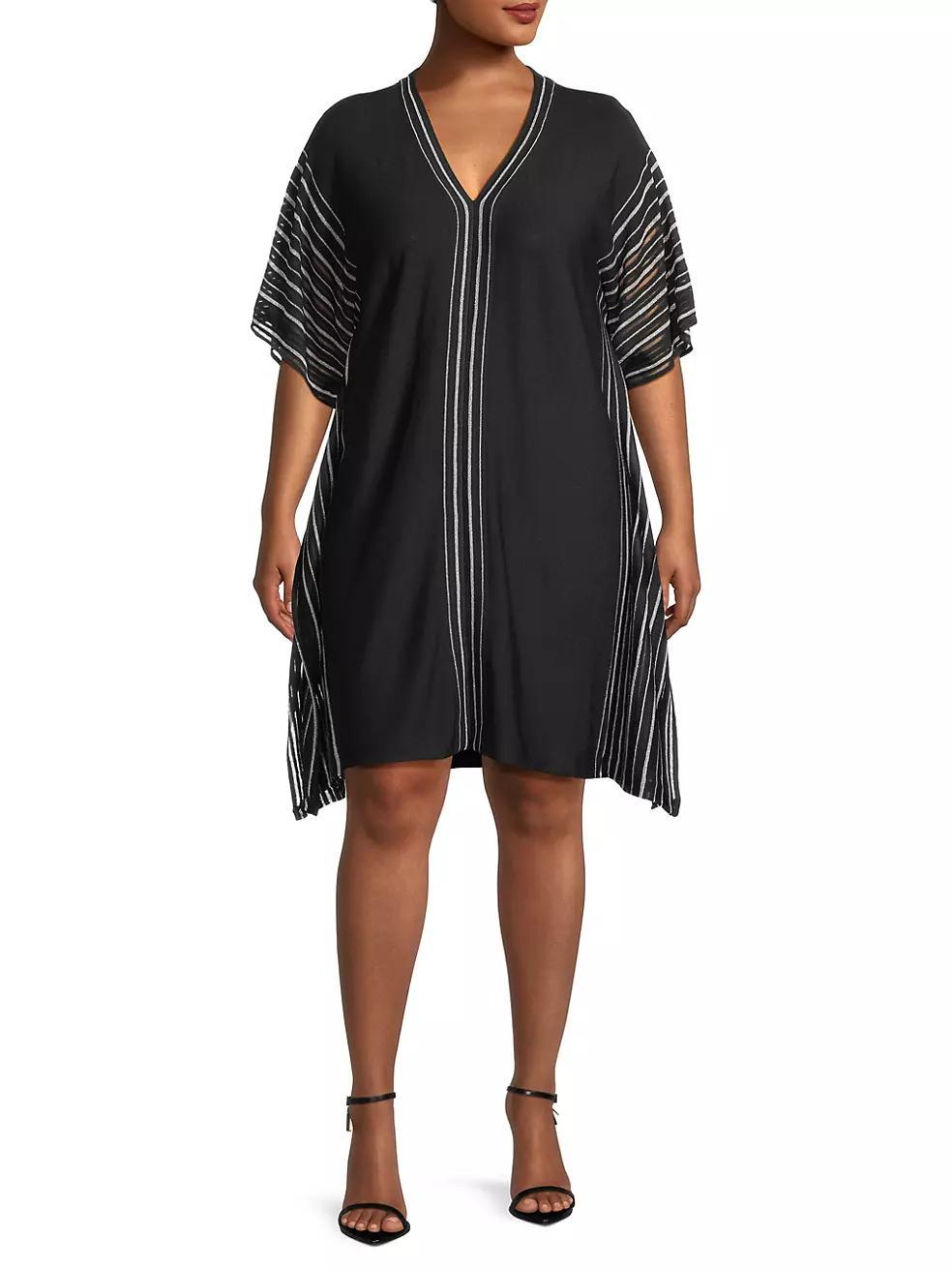Knit Shimmering Striped Dress Product Image