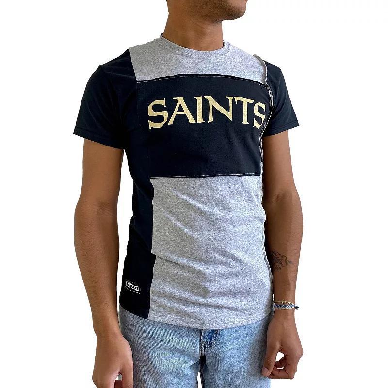 Men's Refried Apparel Heather Gray New Orleans Saints Sustainable Split T-Shirt, Size: Small, Grey Product Image