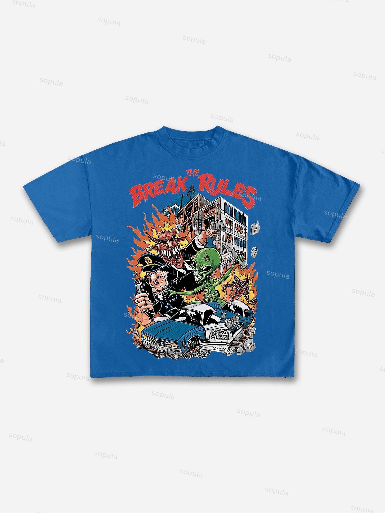 Glorybound Electroplated Coated Statue Of Liberty Vintage Graphic Cotton T-shirt Product Image
