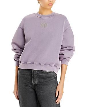 alexanderwang. t Essential Terry Crew Sweatshirt with Puff Paint Logo Product Image