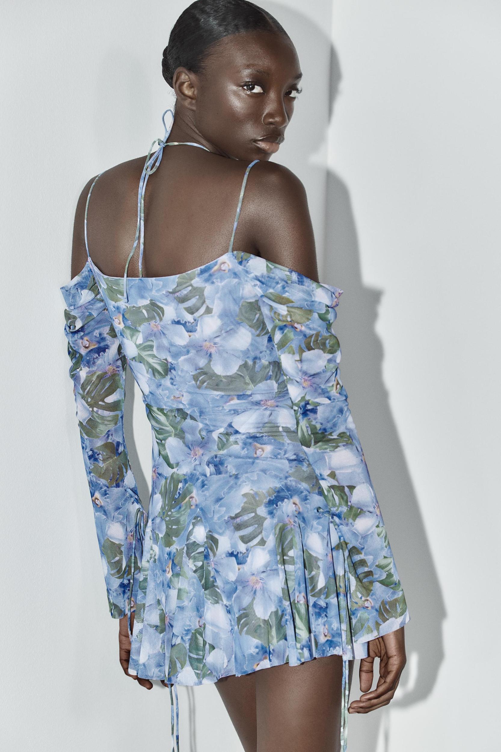 PRINTED TULLE DRESS Product Image