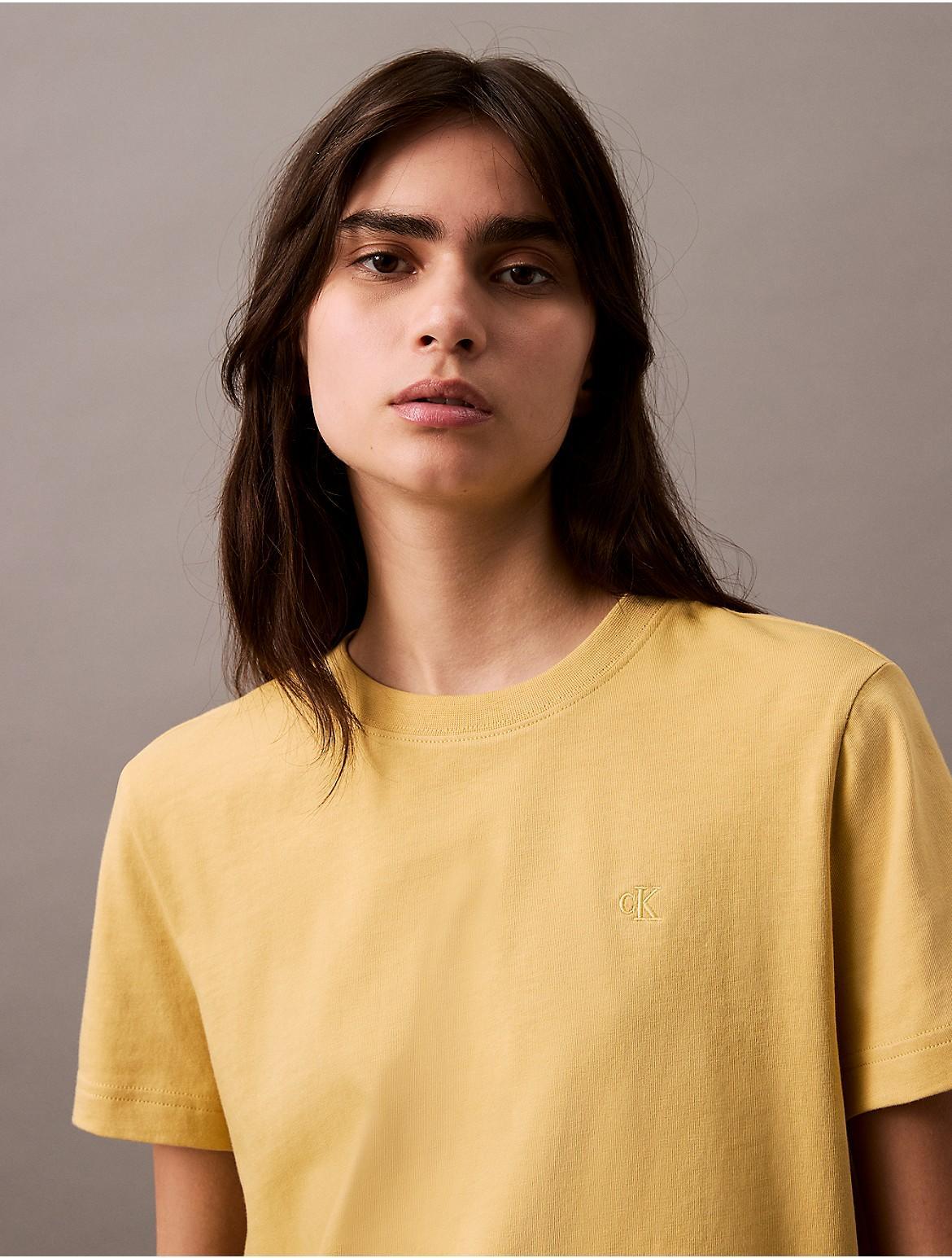 Calvin Klein Women's Archive Logo T-Shirt - Yellow - S Product Image