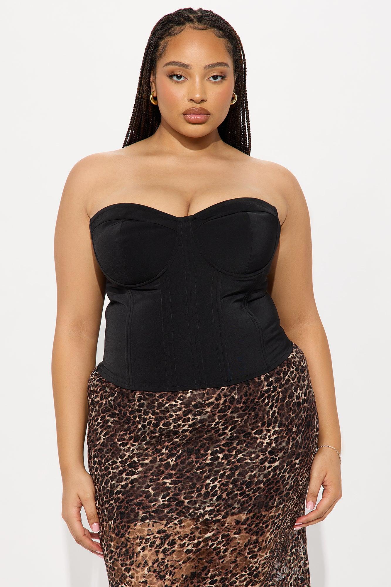 In My Element Lace Up Corset Top - Black Product Image