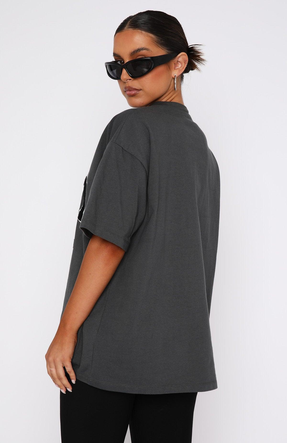 Give It Away Oversized Tee Charcoal Product Image