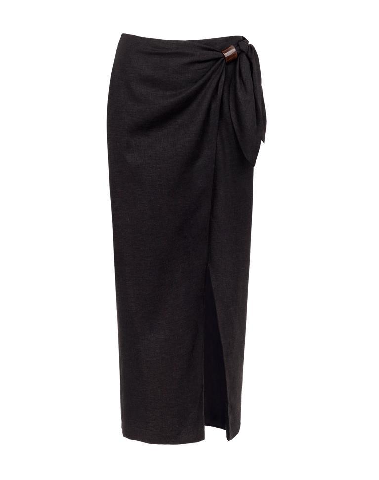 Luna Midi Skirt - Black Product Image
