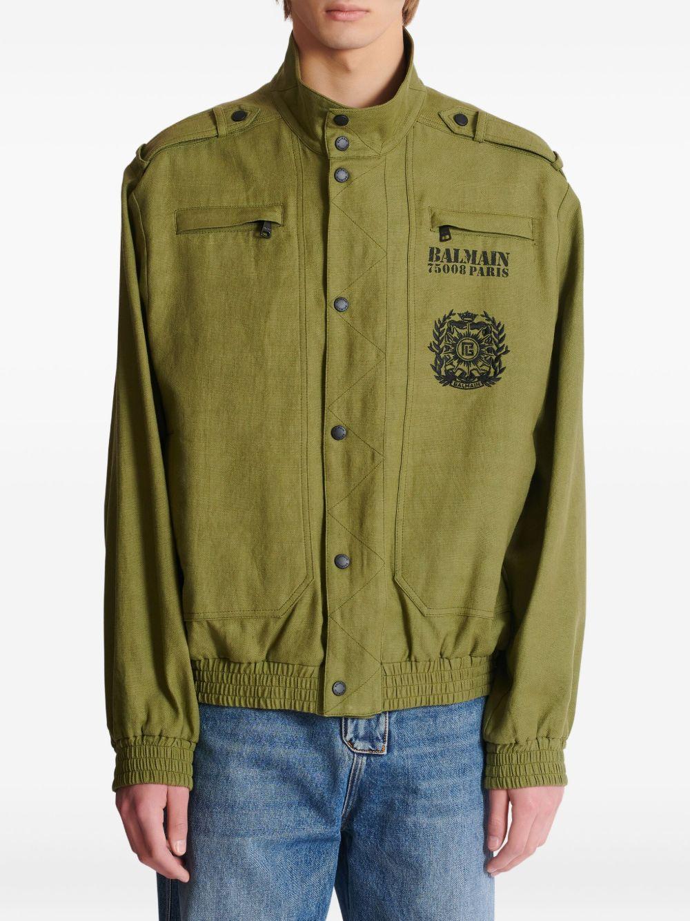 logo-print jacket Product Image