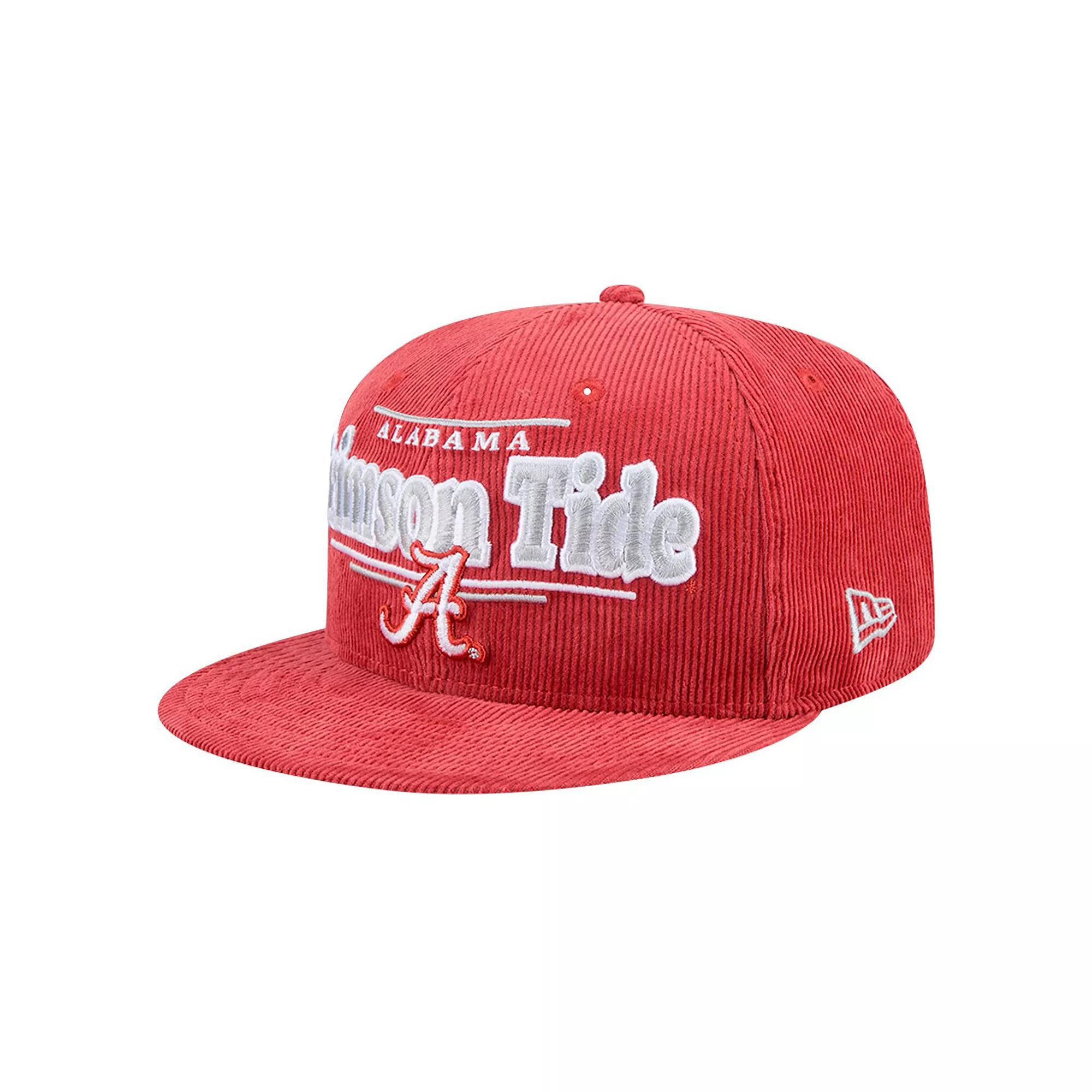 Men's New Era Crimson Alabama Crimson Tide Display 9FIFTY Snapback Hat, Red Product Image