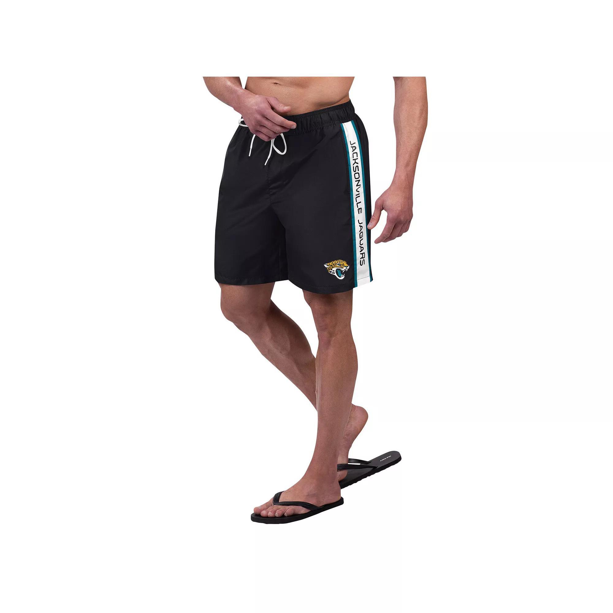 Men's G-III Sports by Carl Banks Black Jacksonville Jaguars Streamline Volley Swim Shorts, Size: 2XL Product Image