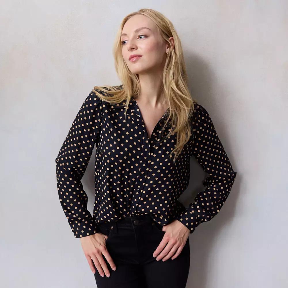 Womens LC Lauren Conrad Button Front Shirt Product Image