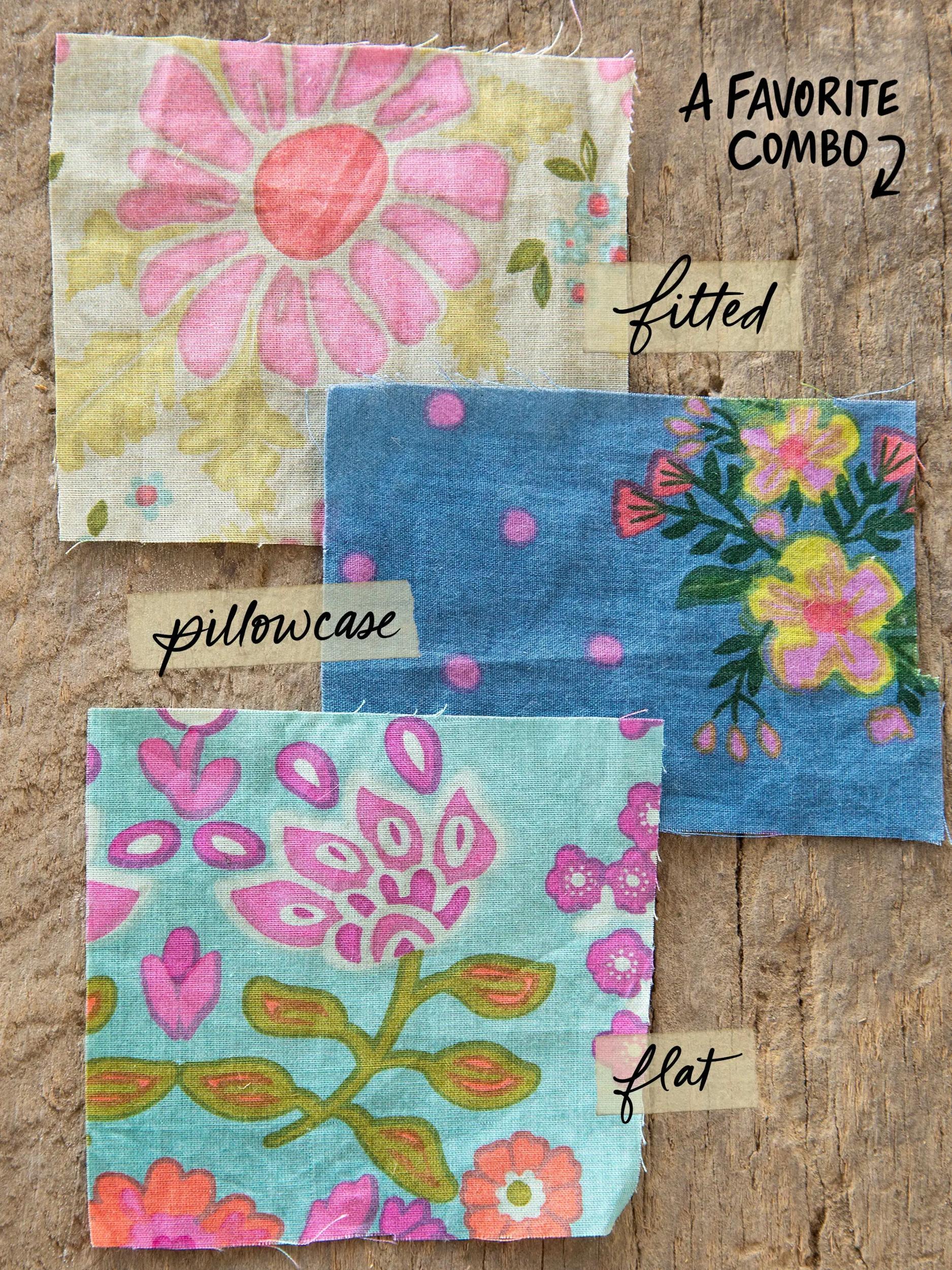 Mix & Match Cotton Fitted Sheet - Vintage Zinnia Product Image