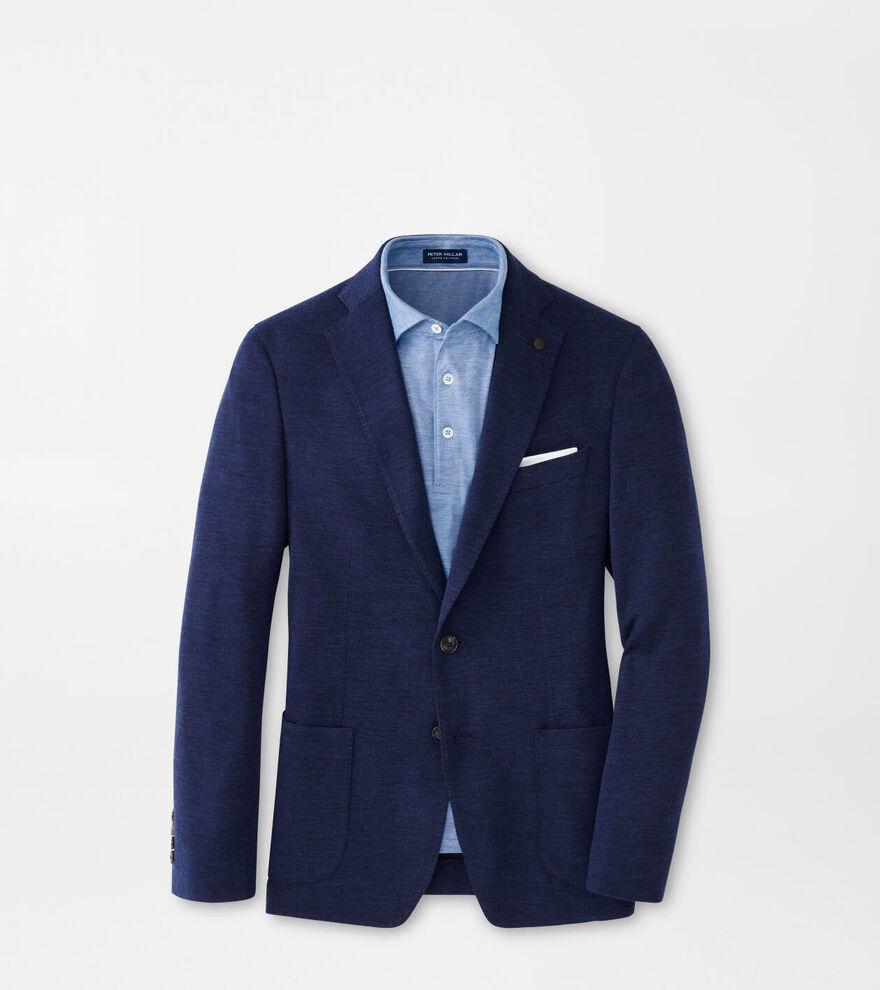 Peter Millar Mens Ventura Knit Soft Jacket | Color: Navy | Size: 46 Product Image