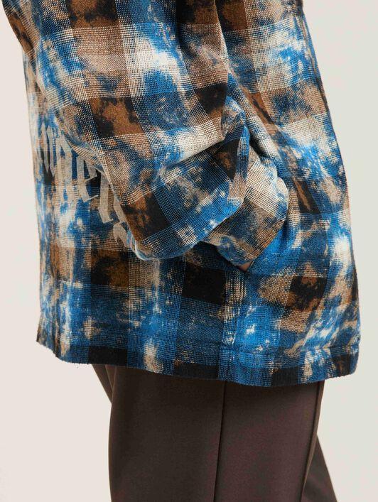 CURVED LOGO CHECK SHIRT LS LIGHT BLUE - Product Image