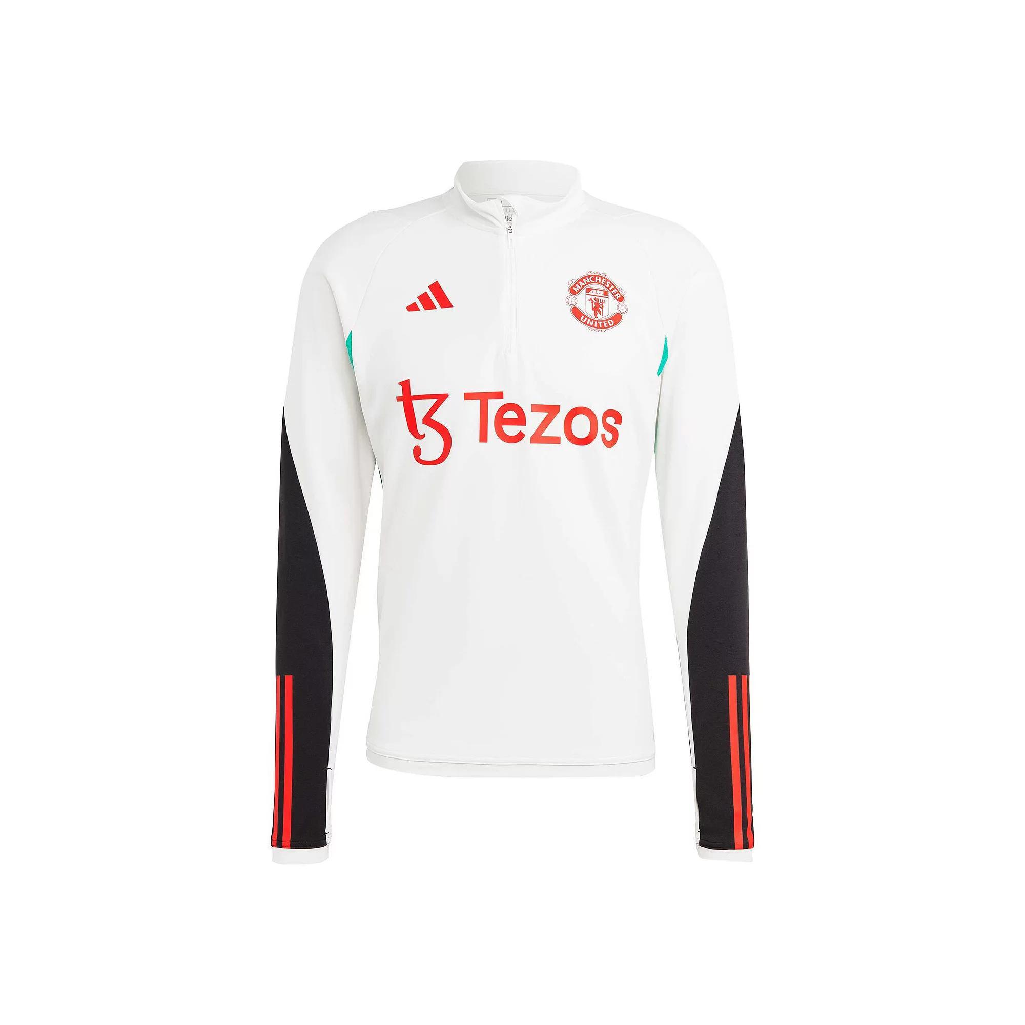 Mens adidas White Manchester United Training AEROREADY Quarter-Zip Top Product Image