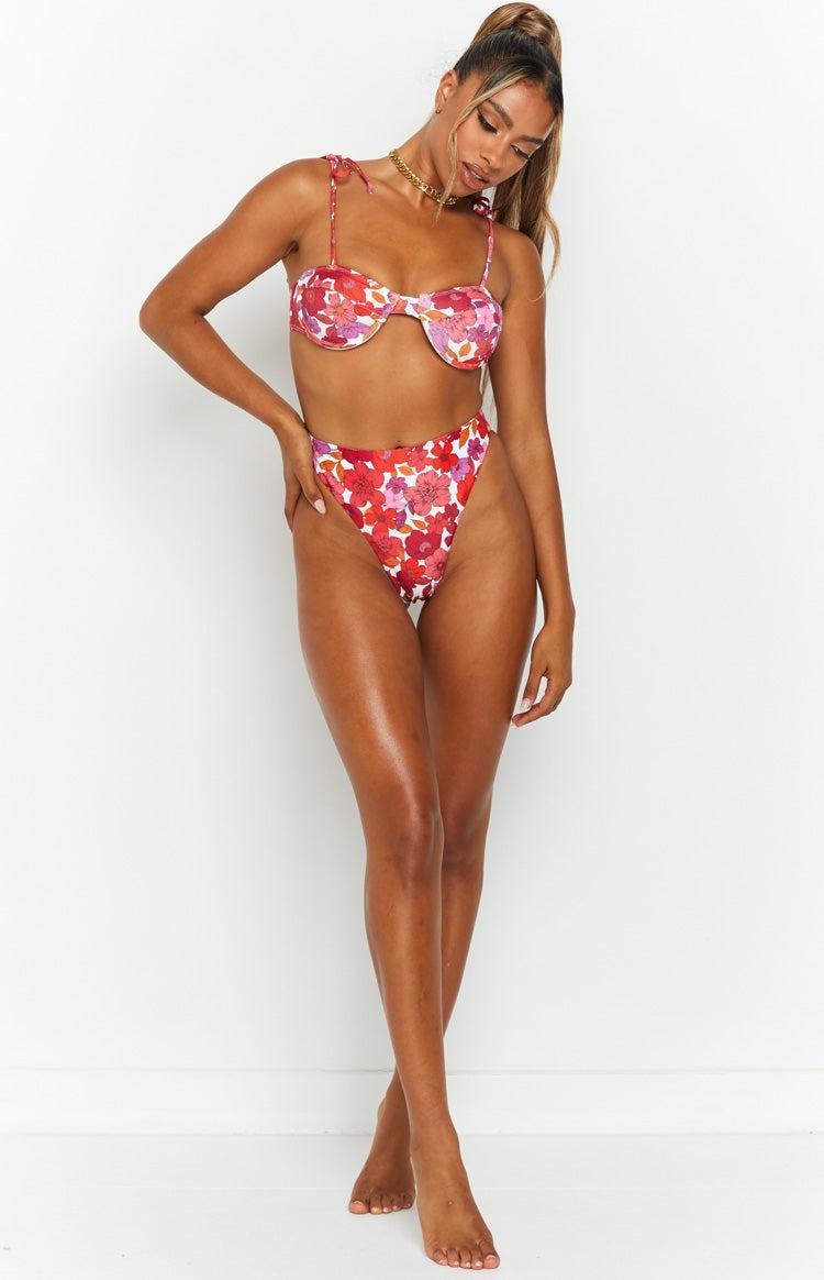 9.0 Swim Jamilla Pink Floral Bikini Bottoms Product Image
