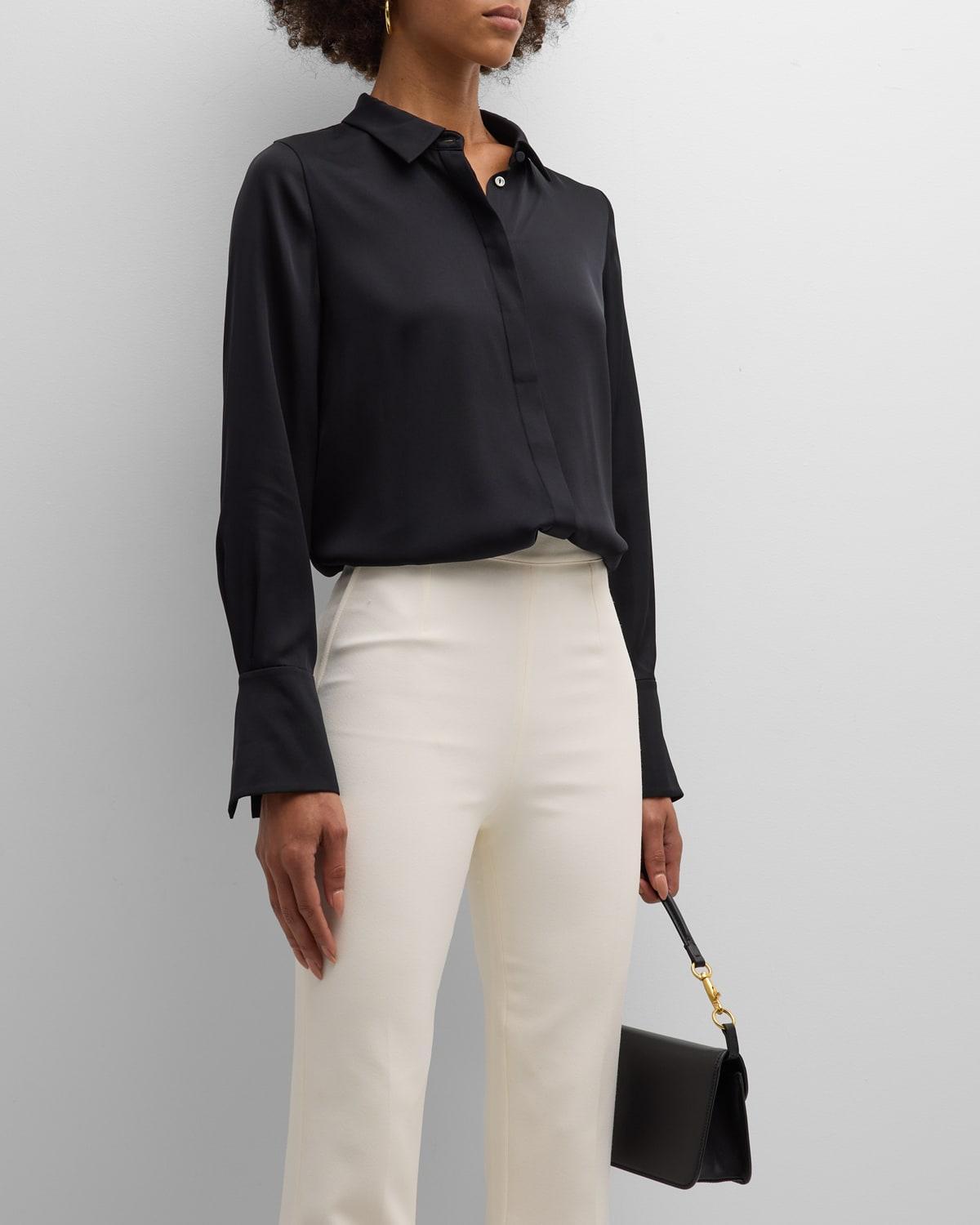 Larissa Split-Cuff Button-Down Blouse Product Image