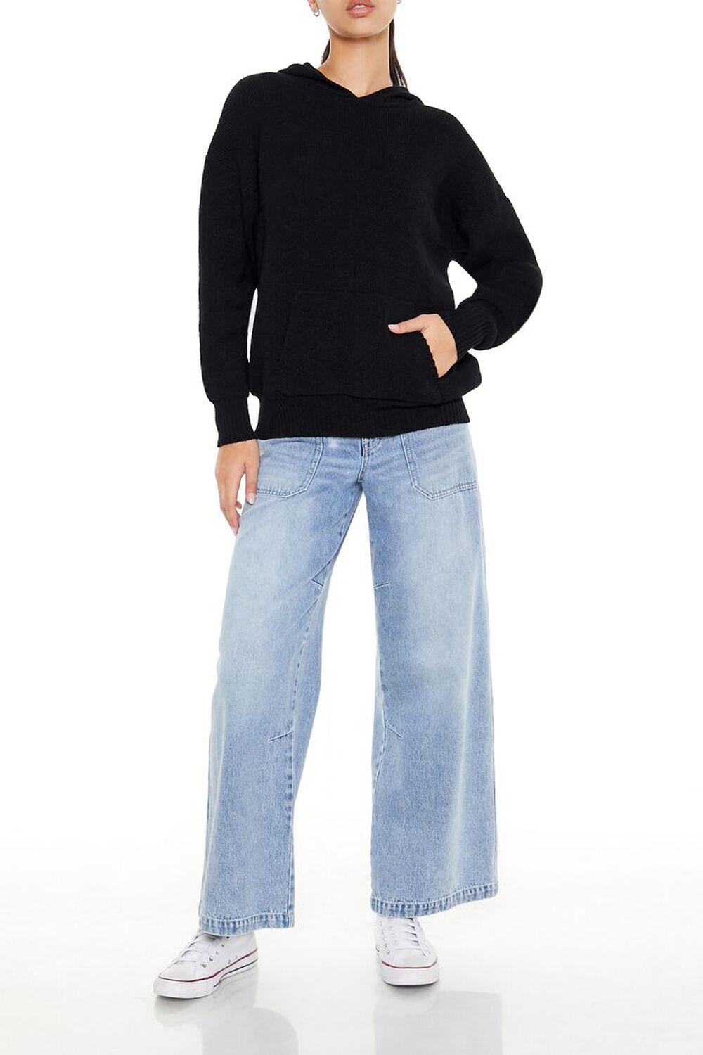 Hooded Drop-Sleeve Sweater | Forever 21 Product Image